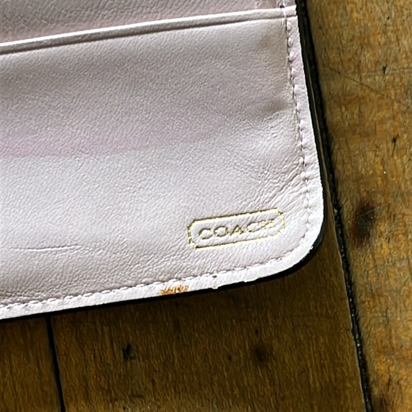 Coach soft brown / pink leather wallet - Picture 4 of 5